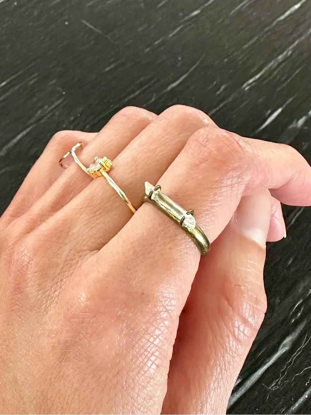 Sorrelli Gold-tone Ring with Clear Crystal Accent